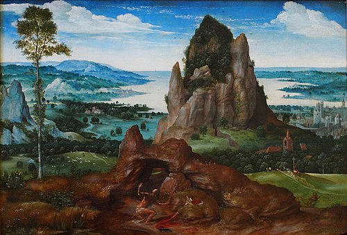 Paysage avec saint Jérôme, 1545, Corneille Metsys