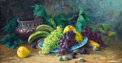 Still life with fruits, 1896, Ada Thilén