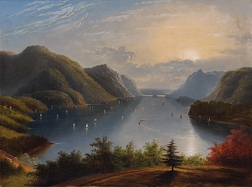 View Along the Hudson, 1857, Edmund C. Coates