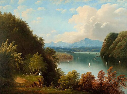 Hudson River View, 1853, Edmund C. Coates