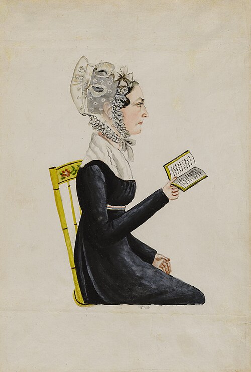 Portrait of Elizabeth Sweitzer Musser, 1821, Jacob Maentel