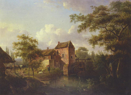 Landscape with mill, 1818, Julien-Joseph Ducorron