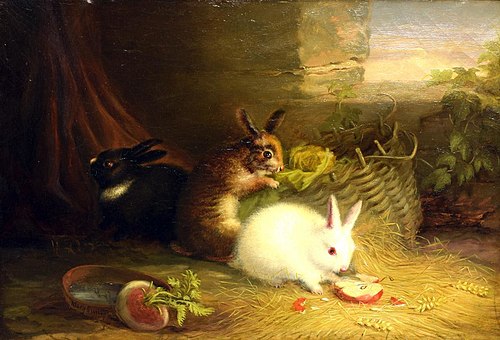 Three Rabbits, 1876, Mary Russell Smith