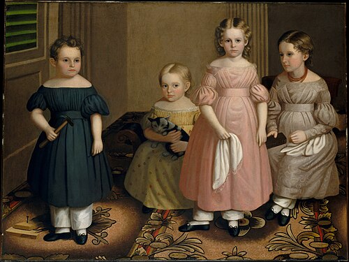 The Alling Children, 1839, Oliver Tarbell Eddy