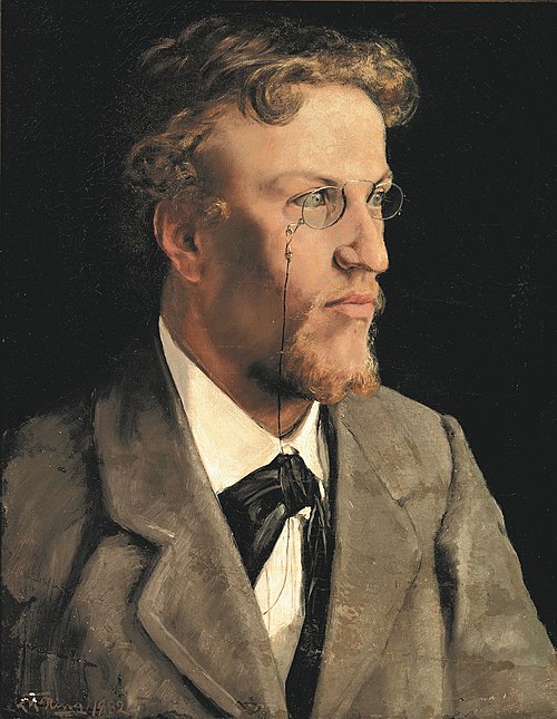 Portrait of H. A. Brendekilde, 1882, Laurits Andersen Ring