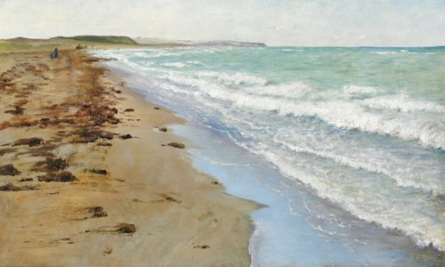 View from the beach in Hellebæk, 1889, Laurits Andersen Ring