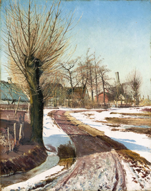 The month of March with snow and clear skies., 1906, Laurits Andersen Ring