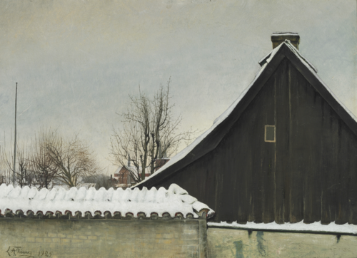 Winter day at St. Jørgensbjerg Church, , Laurits Andersen Ring