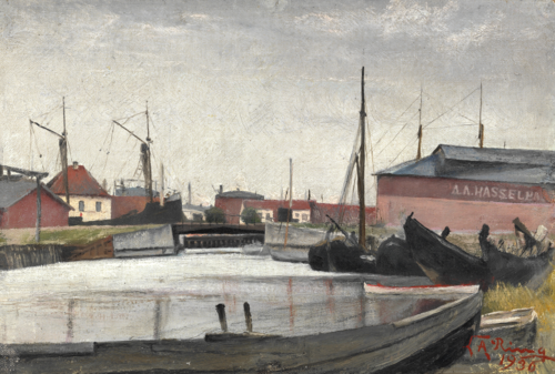 Parti fra Køge Havn, 1930, Laurits Andersen Ring