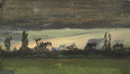 Landscape, near Næstved. Evening light, 1880, Laurits Andersen Ring