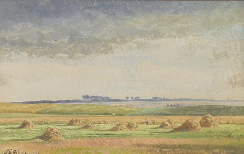 Landscape with harvest scene., 1902, Laurits Andersen Ring
