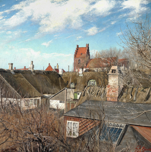 Udsigt over Sankt Jørgensbjerg, 1928, Laurits Andersen Ring