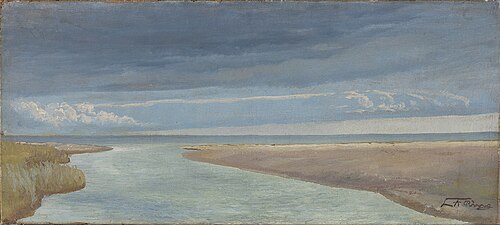 En strøm mellem Karrebæk Fjord og havet, 1890, Laurits Andersen Ring