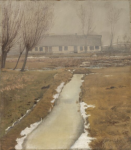 Vintertåge. Hedehusene, 1903, Laurits Andersen Ring