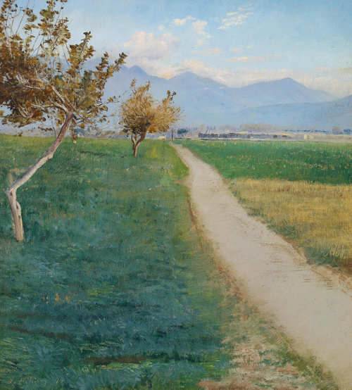 A landscape with a path. Pompei., 1894, Laurits Andersen Ring