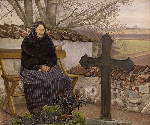 Churchyard at Fløng, 1904, Laurits Andersen Ring