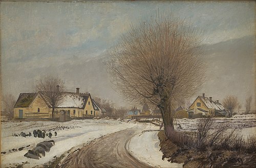 A Sealand Village. Winter, 1906, Laurits Andersen Ring