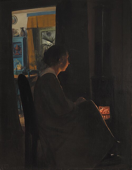 Twilight. The Artist's Wife, 1898, Laurits Andersen Ring