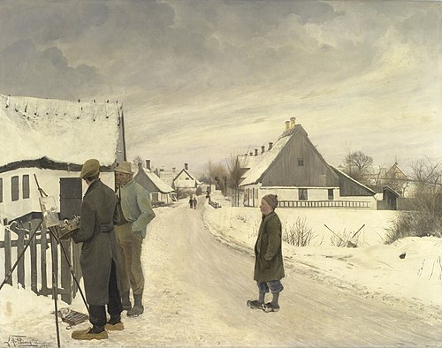 The Painter in the Village, 1897, Laurits Andersen Ring