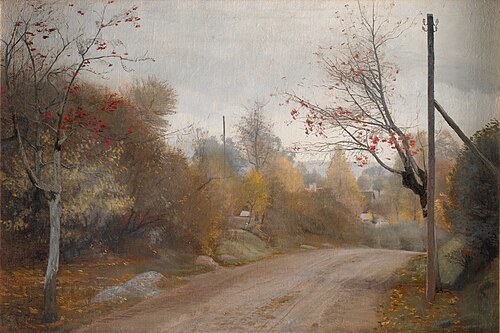 The Road at Mogenstrup, Zealand. Autumn, 1888, Laurits Andersen Ring