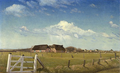 Fenced in Pastures by a Farm with a Stork’s Nest on the Roof, 1903, Laurits Andersen Ring