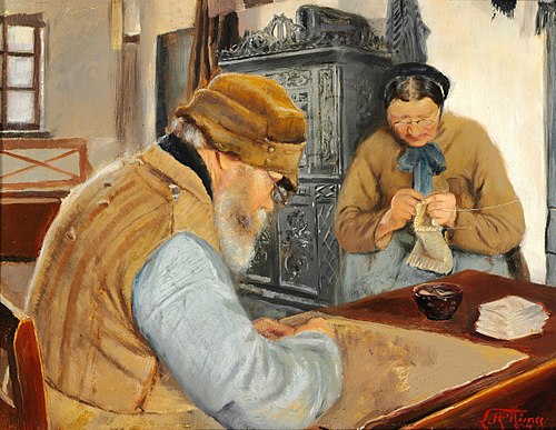 Smallholders in the village of Ring, 1887, Laurits Andersen Ring