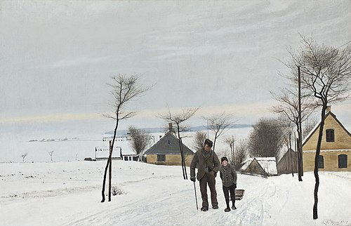 Jour d'hiver brumeux à Vinderø, 1901, Laurits Andersen Ring