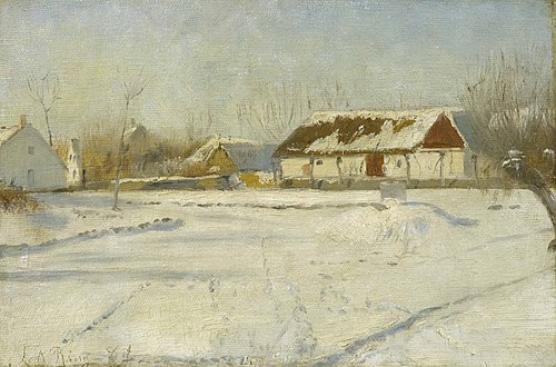 Winter scene, 1881, Laurits Andersen Ring