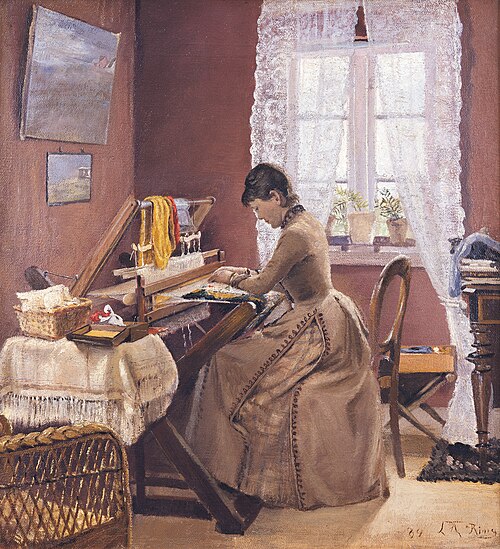 Johanne Wilde at Her Loom, 1889, Laurits Andersen Ring