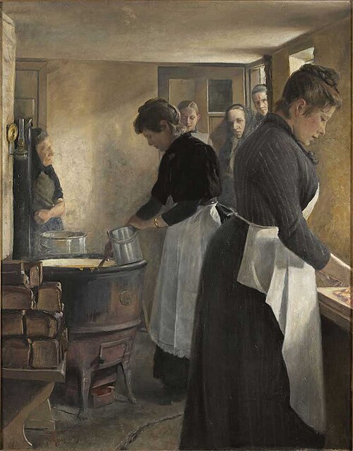 Food distribution in Frederiksberg, 1887, Laurits Andersen Ring