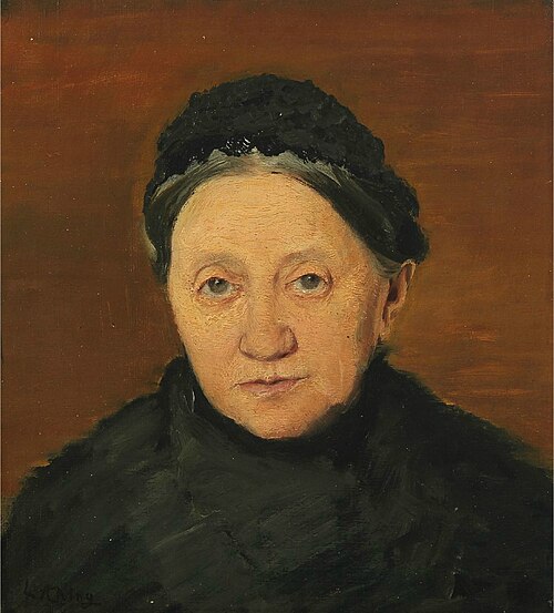 Portræt af kunstnerens moder, , Laurits Andersen Ring