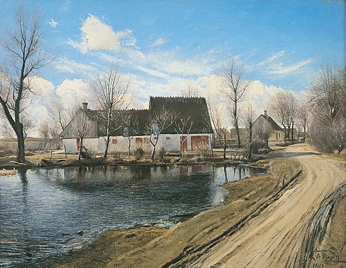 By the Village Pond at Baldersbrønde, 1911, Laurits Andersen Ring
