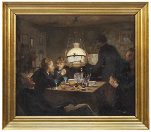An Evening Gathering, 1886, Laurits Andersen Ring
