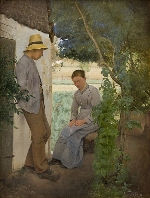 Et frieri. Landsbyen Ring, 1886, Laurits Andersen Ring