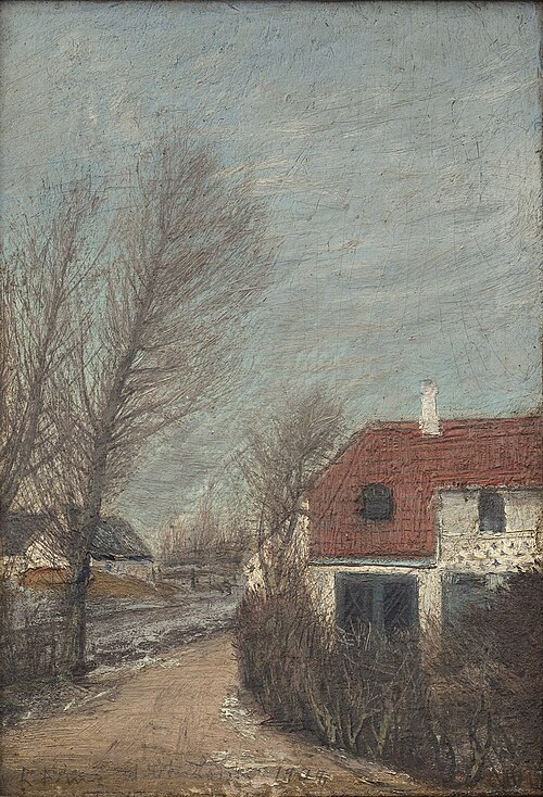Vej ved kunstnerens hus, 1908, Laurits Andersen Ring