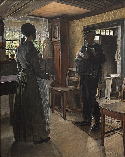 Landposten kommer med brev, 1912, Laurits Andersen Ring