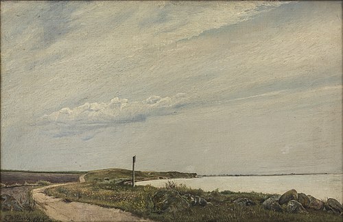 Vej langs stranden Stille sommerdag på Enø, 1913, Laurits Andersen Ring