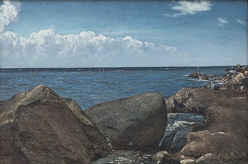 Stenet strandkant på Enø, 1914, Laurits Andersen Ring