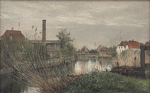 Forårsdag ved Køge å, 1931, Laurits Andersen Ring
