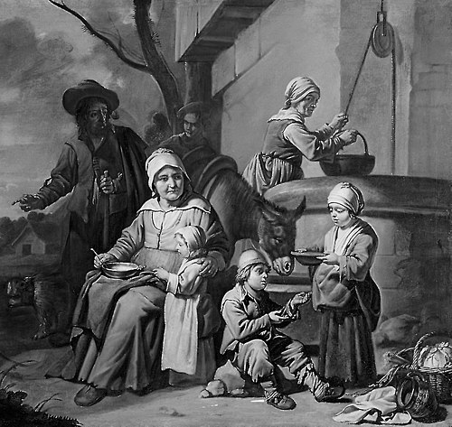 Peasant Family at a Well, 1655, Le Maître aux Béguins