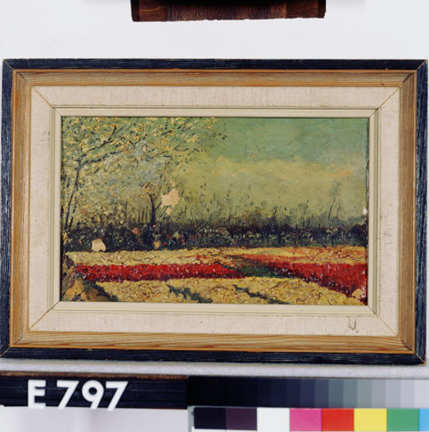 Bloembollenveld m. groene plek, 1913, Anton Dirckx