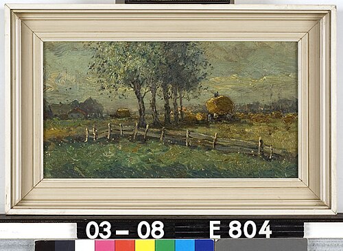Landschap met hooiwagen, 1913, Anton Dirckx