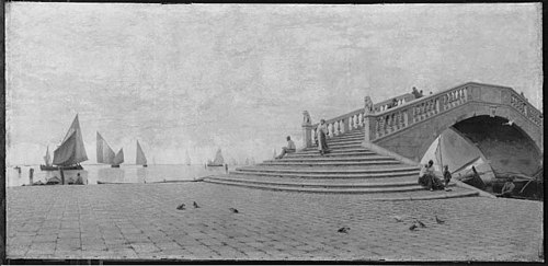 Great Bridge at Chioggia, , Francis William Loring