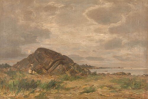 Sunset Rock, Landscape in America, 1900, John J. Hammer