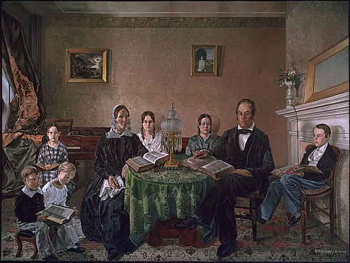 The Reverend John Atwood and His Family, 1845, Henry F. Darby