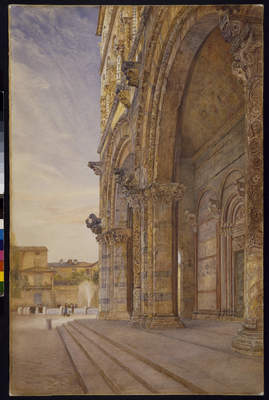 San Martino , Lucca , Italy  - The West Front, 1887, Henry Roderick Newman