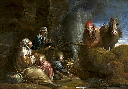 Campement gitan., 1700, Jan van de Venne