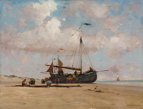The Beached Boat, 1885, Stephen Salisbury Tuckerman