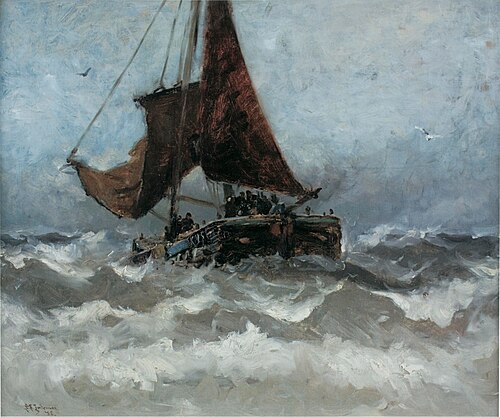 Ship in Heavy Seas, 1885, Stephen Salisbury Tuckerman