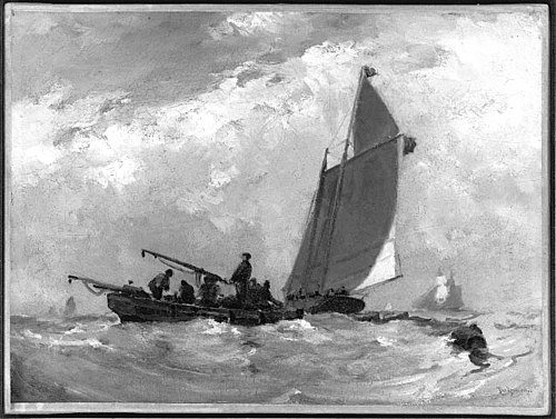 A Breezy Day off Shore, 1880, Stephen Salisbury Tuckerman